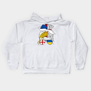 Half English Half Ukranian Girl Ukraine England Flag Women's Kids Hoodie